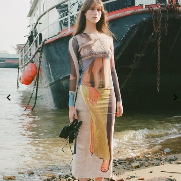 ELLISS Handsy Ankle Skirt Multicolor Double Pattern Sizw Medium NWT Brand New - Picture 10 of 14